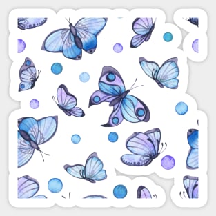 Soft Butterfly Watercolor Pattern Sticker